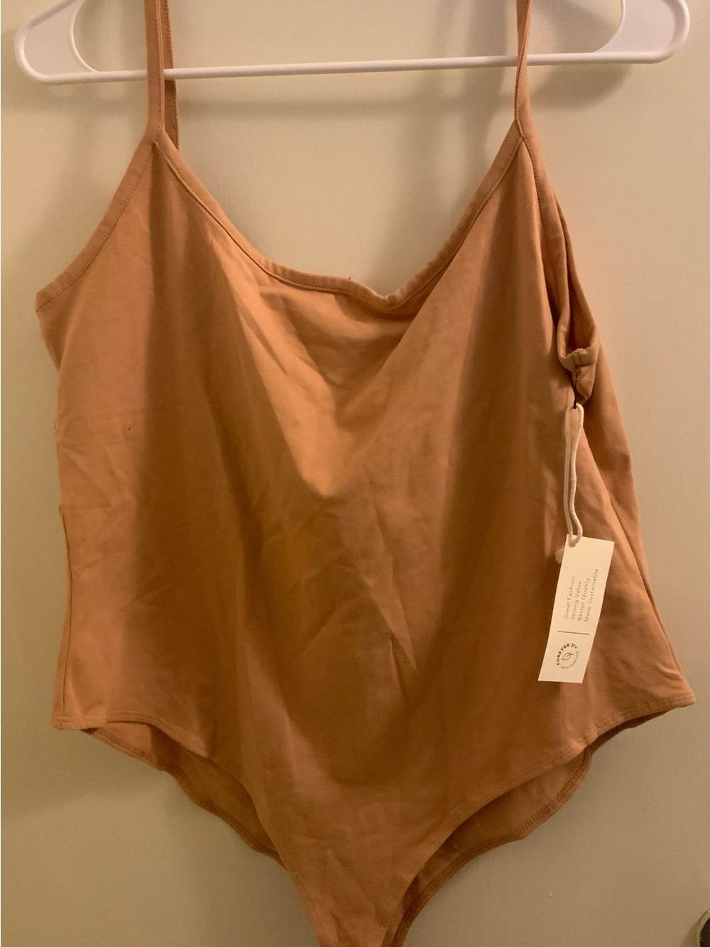 Forever 21 Plus Size Tan Cami Bodysuit